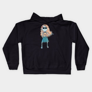 Lively Bones Hula Dancer Kids Hoodie